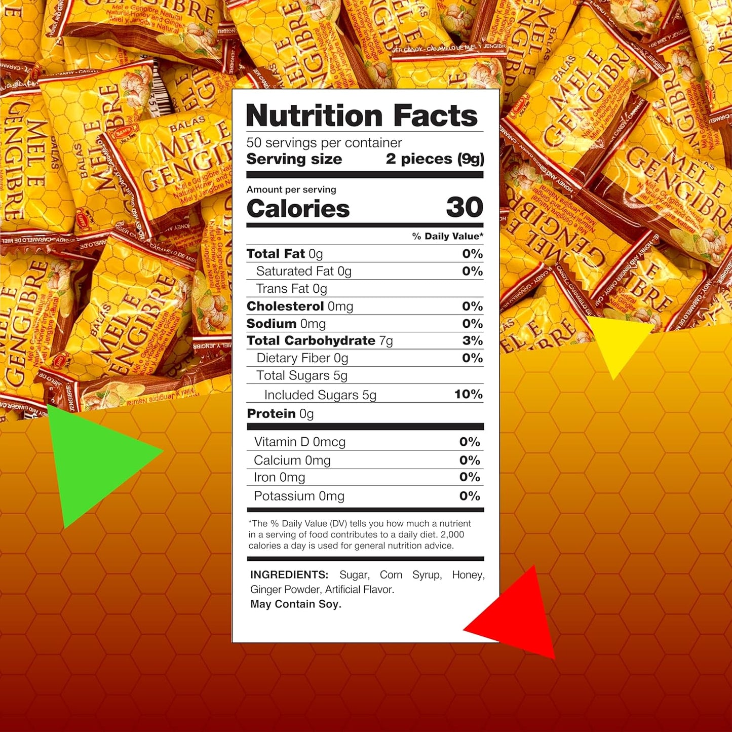 honey and ginger flavor layered in a slow-melting hard-candy format