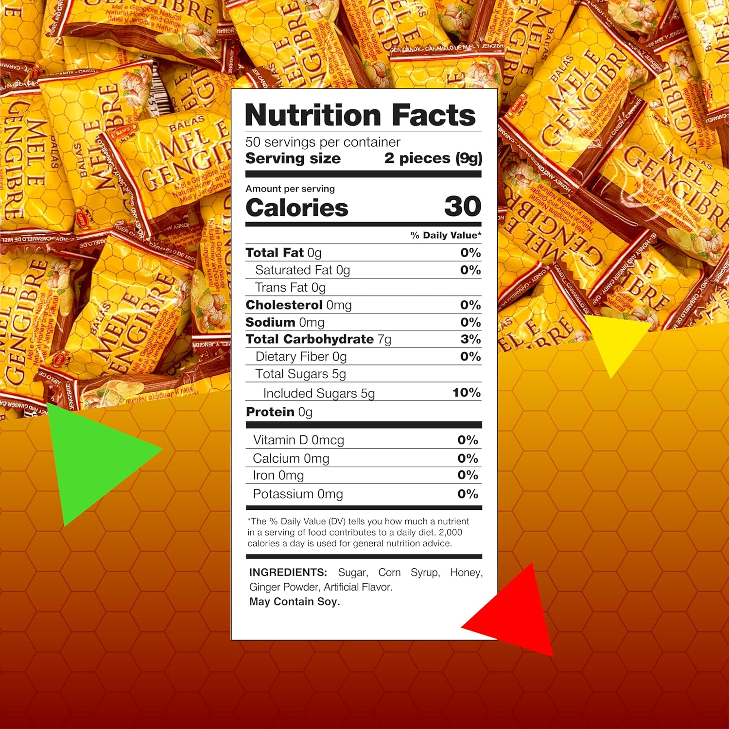 honey and ginger flavor layered in a slow-melting hard-candy format