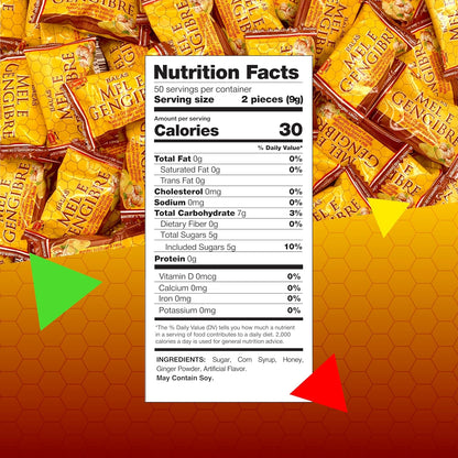 honey and ginger flavor layered in a slow-melting hard-candy format