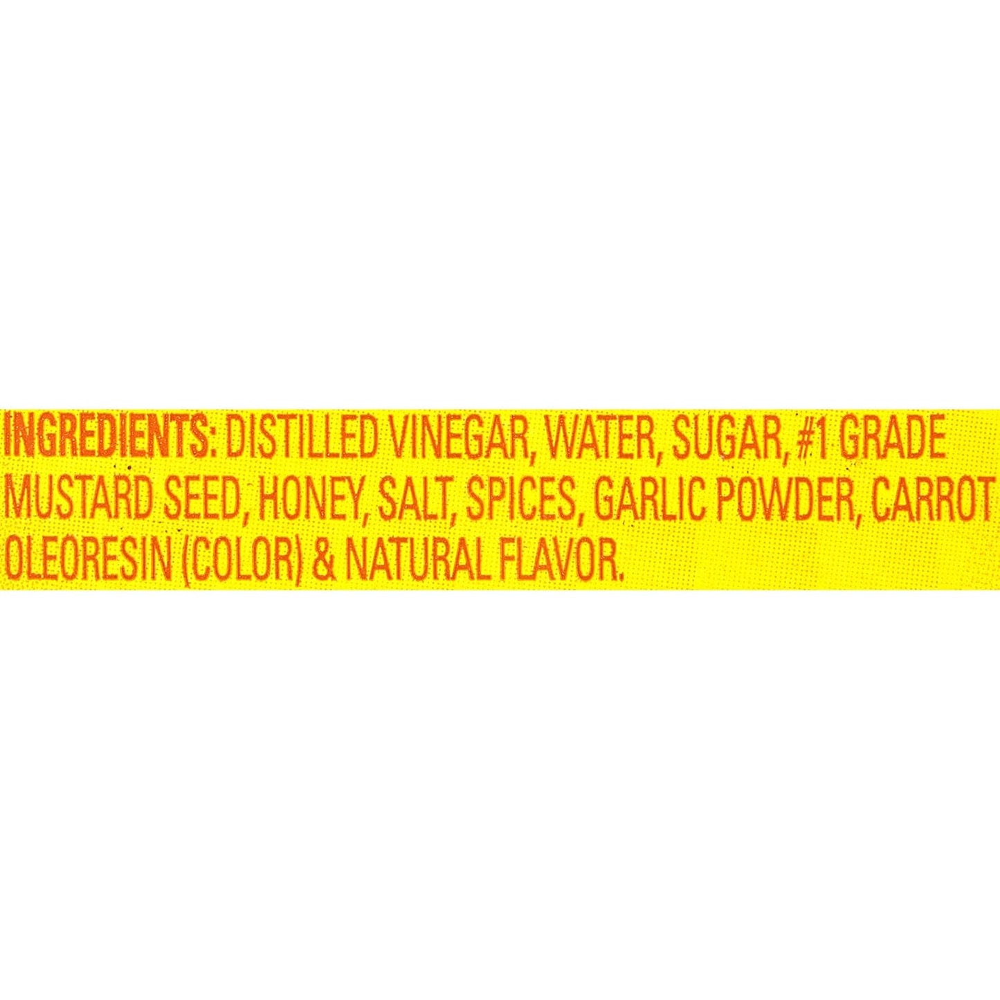 honey mustard flavor built on #1 grade mustard seeds