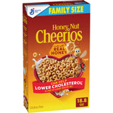 Honey Nut Cheerios, Kid Approved Honey Almond Breakfast Cereal for School Lunch Boxes, 10.8 oz