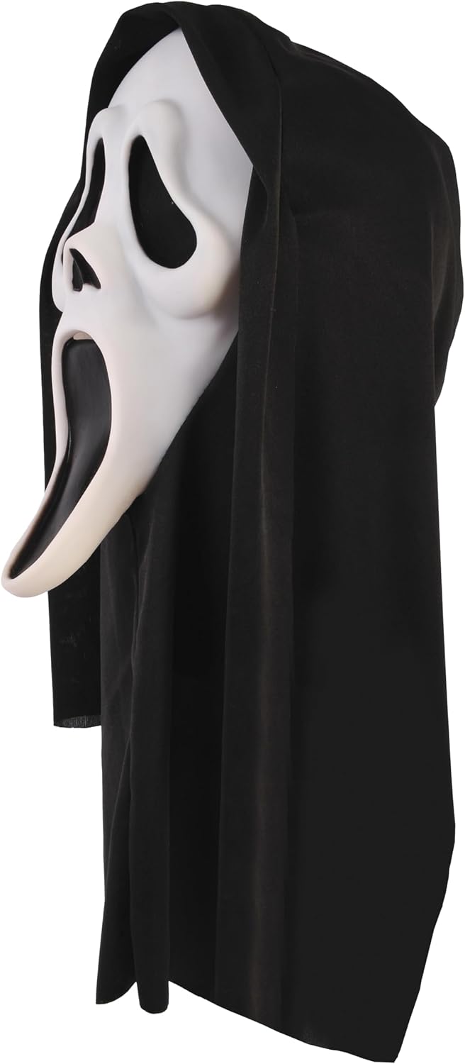 hooded shroud design that frames the face for maximum scare effect in low-light conditions