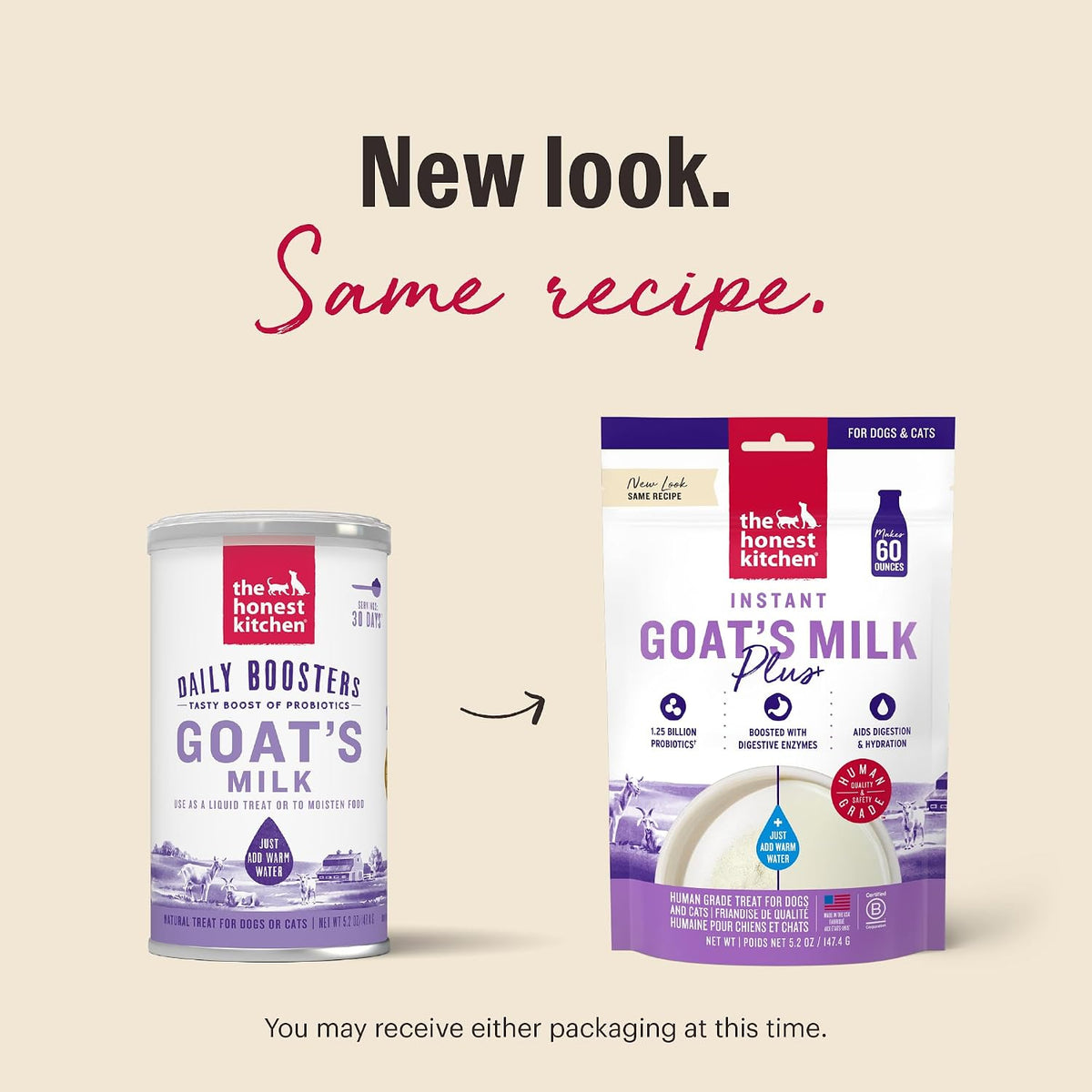human-grade, usa-manufactured with globally sourced, pasture-raised goat's milk