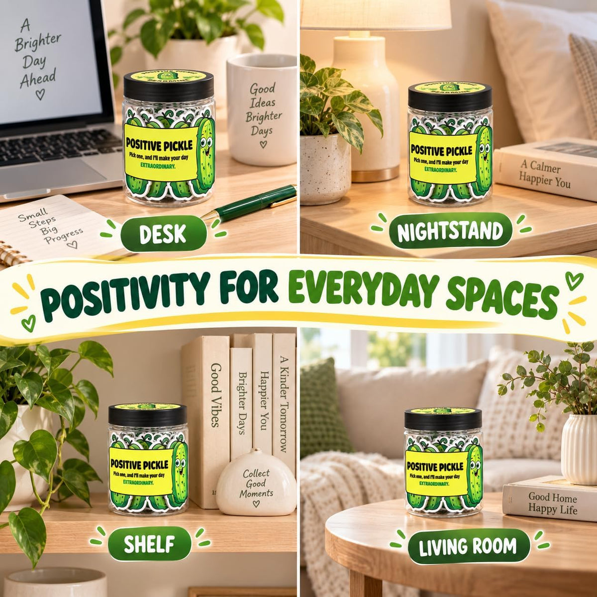 humorous emotional-support branding on jar exterior