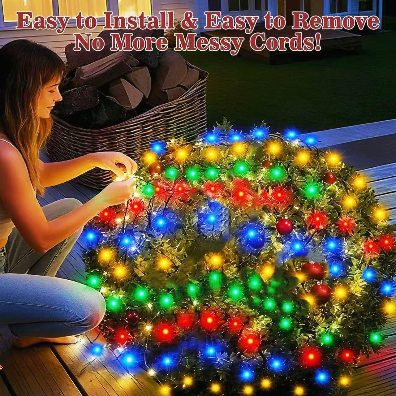 HYH Christmas Net Lights – Decorative Indoor Christmas Tree Netting, 360 LED Mesh with Twinkle and Steady Modes for Cozy Home Ambiance