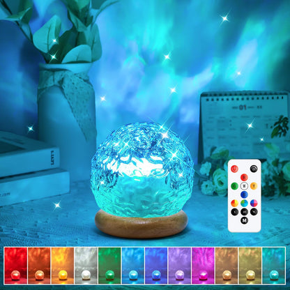 HYTIB Aurora Bedside Lamp – Restorative Sleep Aid Light for Reading and Relaxation, Flicker-Free Color Therapy Glow