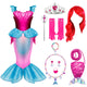 3T (3-4 yr) - Magenta Mermaid Set With Wig