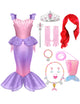 Small (5-7yr) - Pink Mermaid Set With Wig