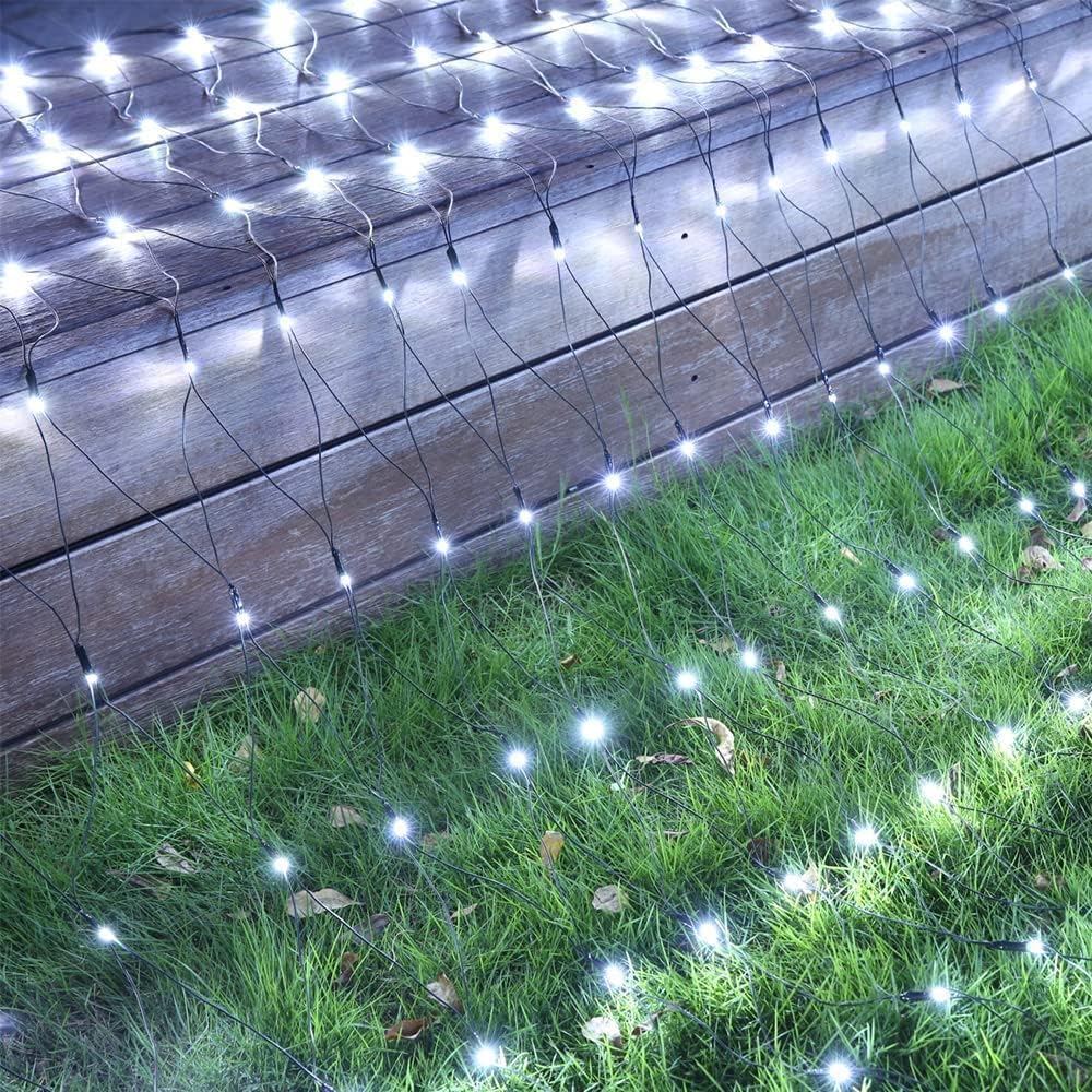 iBaycon 4ft x 6ft Christmas Net Mesh Lights – Cozy Indoor Holiday Decor for Living Room, Fireplace, and Christmas Tree