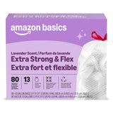 Amazon Basics Ultra-Force Drawstring Trash Bags – Tropical Island Scented Aromatherapy Companion for Meditation Space and Stress Relief Rituals, 13 Gallon, 80 Count