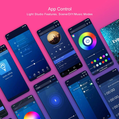 in-app timer and scheduling function for automated daily lighting routines