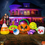 Halloween Inflatable Pumpkin Ghost Blow Up Yard Decoration – Waterproof Outdoor Display for Garden Walkways and Patio