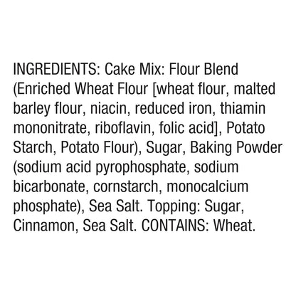 included cinnamon sugar topping packet for swirl layers and crunchy top
