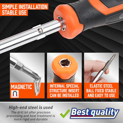 included core removal and schrader valve insertion bit for automotive work