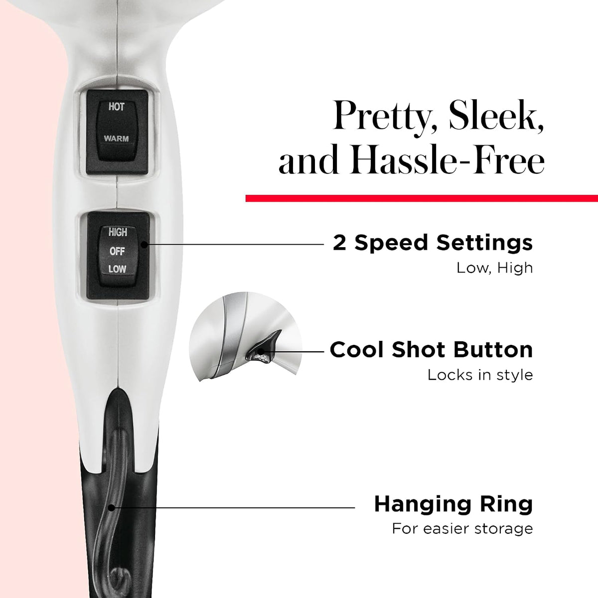 included diffuser attachment for defining curls and waves