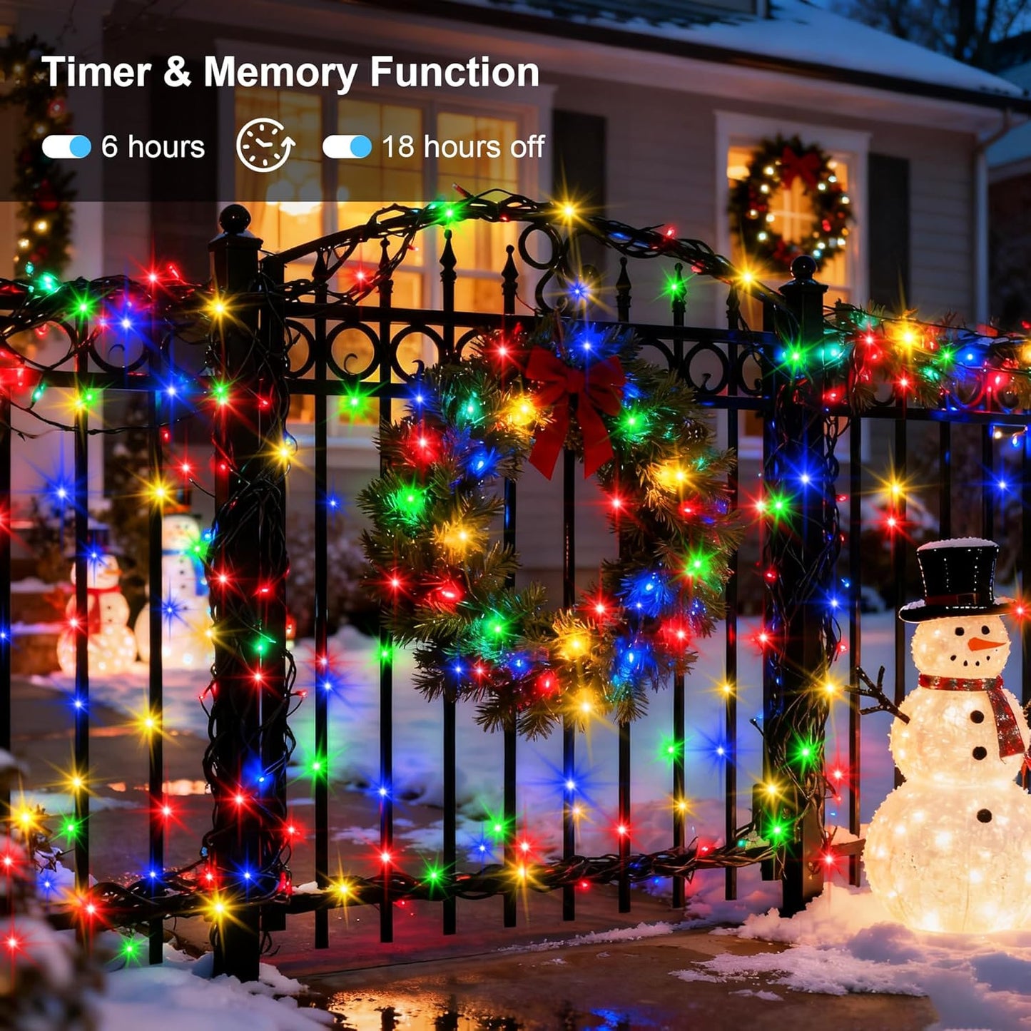included remote control with 6-hour on / 18-hour off timer, mode switching, and 10 dimming levels