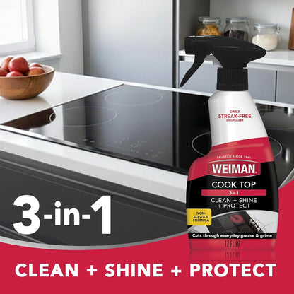 included soft microfiber cloth for wipe-and-buff cleaning