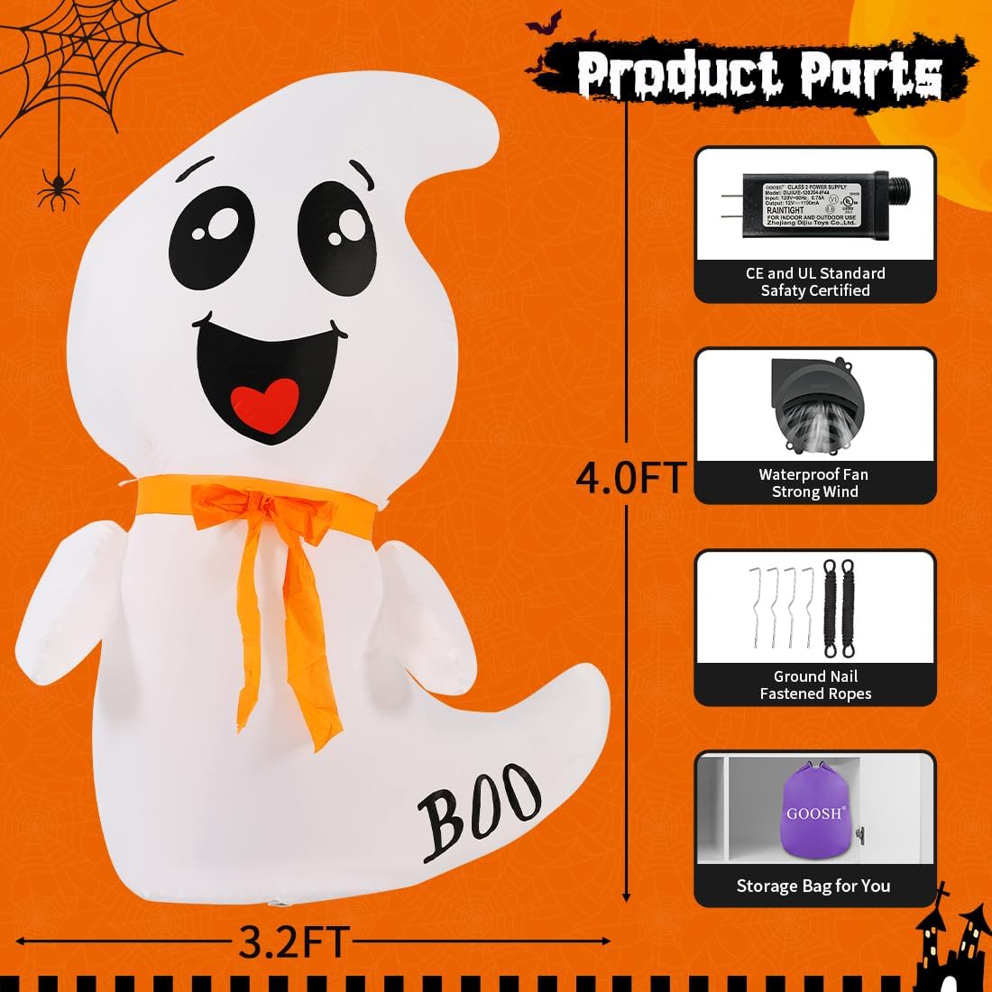 included storage bag and easy-deflate design for compact off-season storage