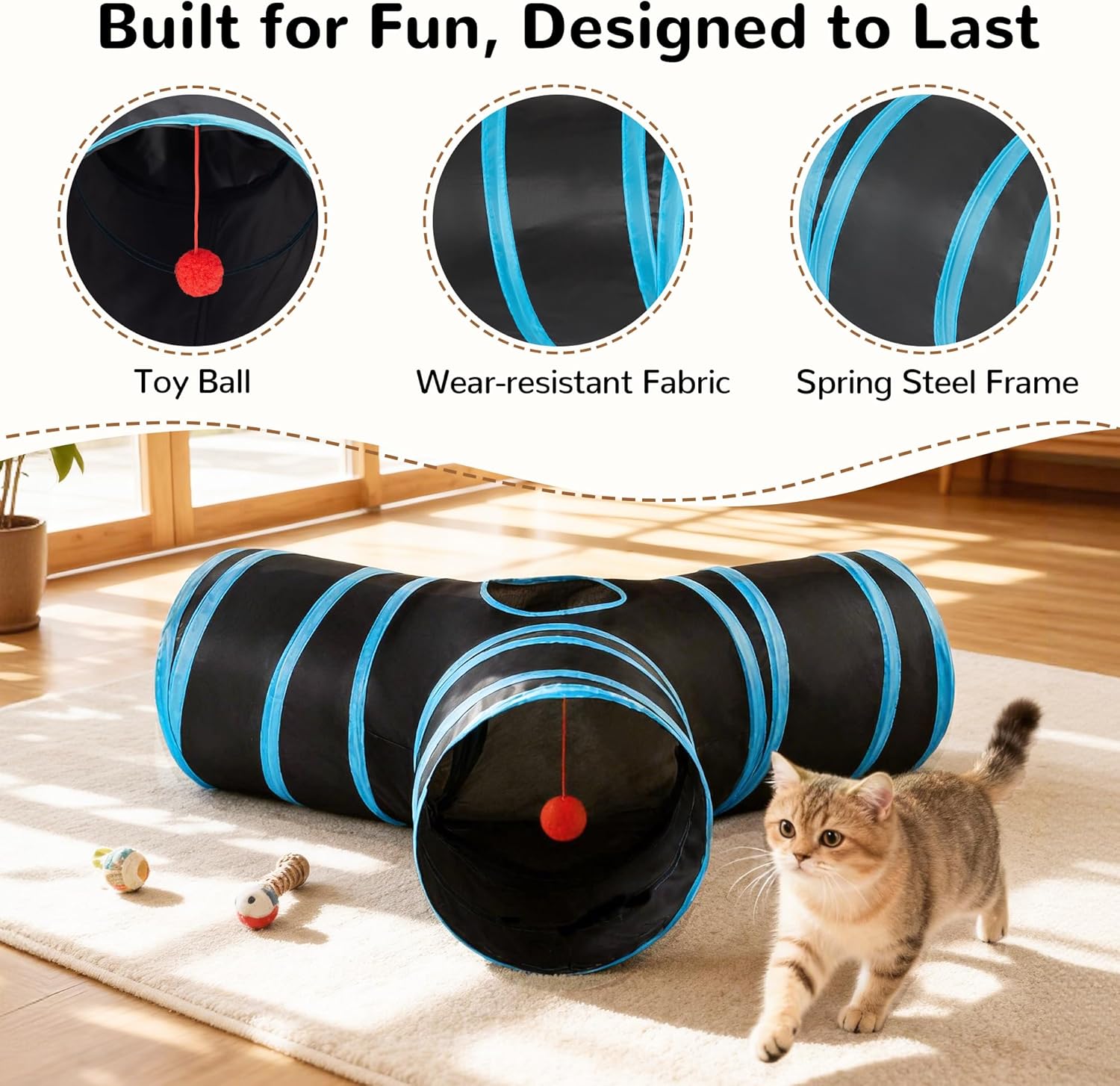 included teaser wand for owner-pet interactive play