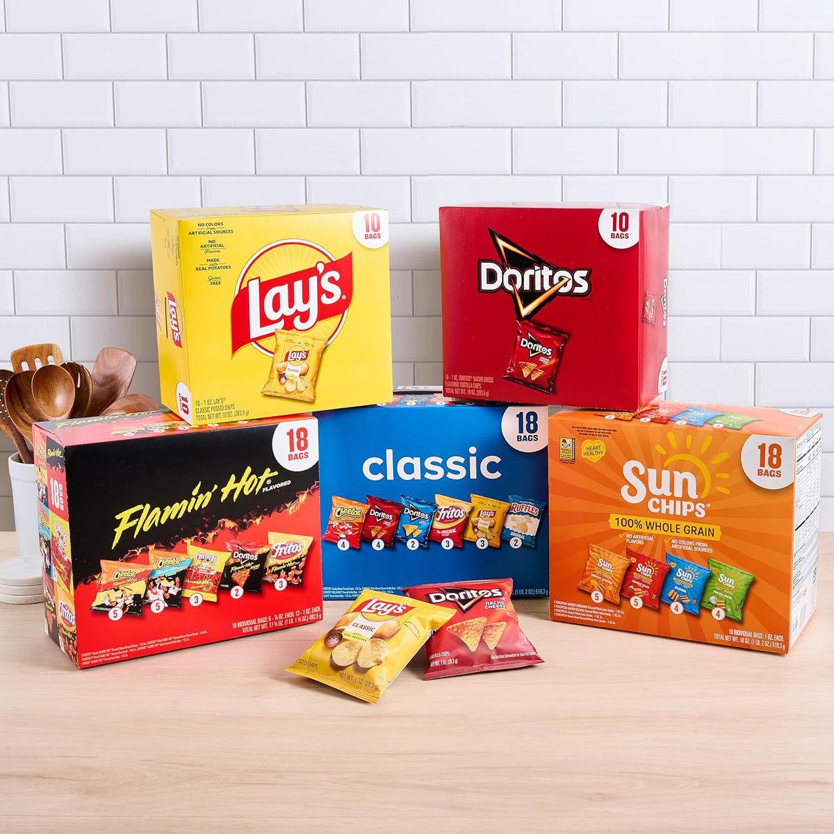 Frito-Lay Assorted Snack Box for Home Offices and Break Rooms – 18 Individually Portioned Chip Bags