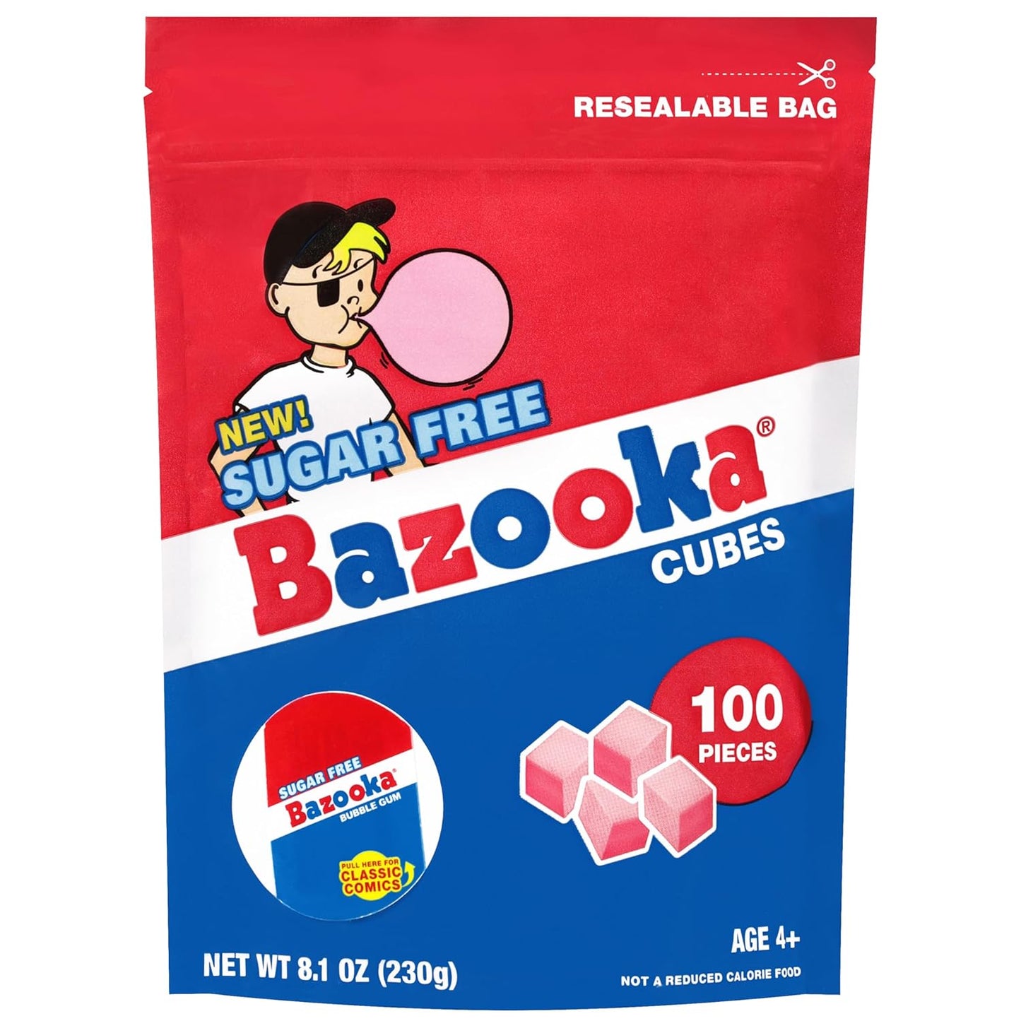includes classic bazooka joe comic strips inside the packaging