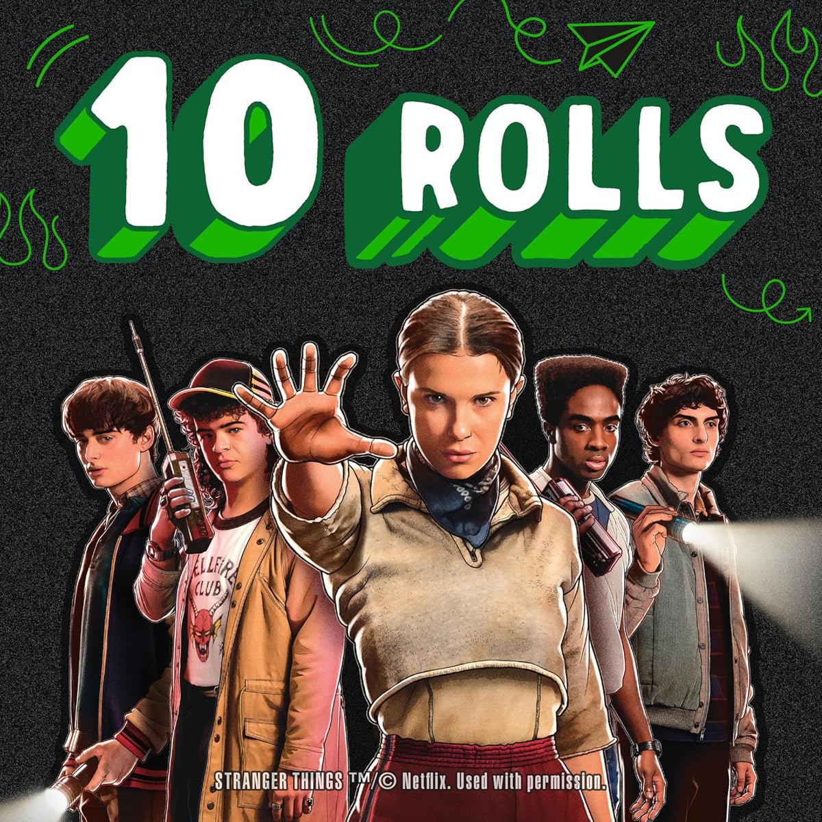 includes one of three collectible stranger things stickers (cross-promoted with gushers and fruit by the foot)