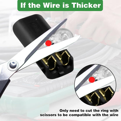 independent shrapnel contact system compatible with hard and flexible stranded wires