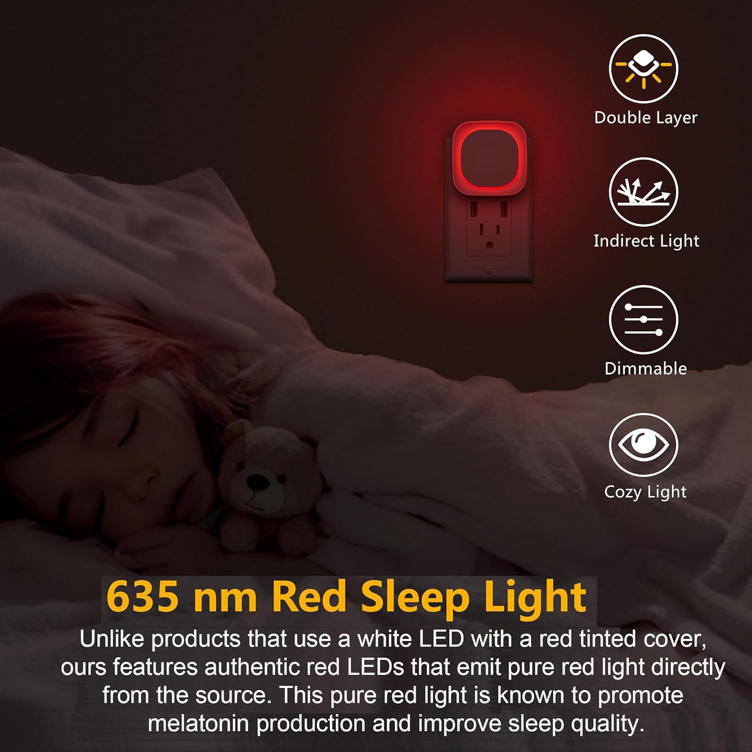 indirect diffused led design with concealed inner layer