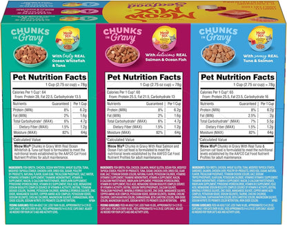 Meow Mix Seafood Favorites – Durable Travel Meals for Cats on the Go, No Can Opener Needed