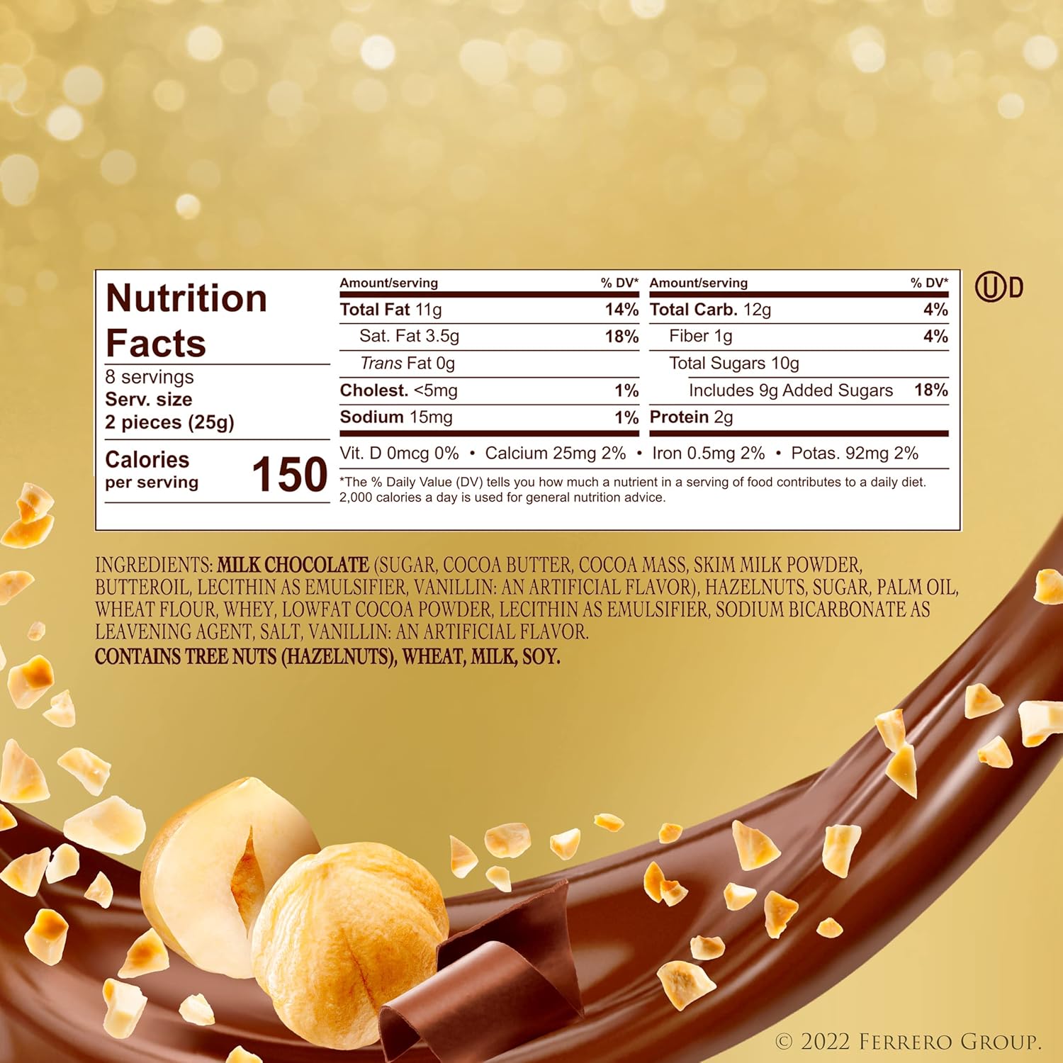 individually foil-wrapped pieces for freshness and hygienic sharing