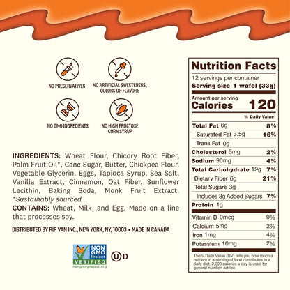 individually wrapped 1.16-ounce wafers in chewy dutch-style stroopwafel form