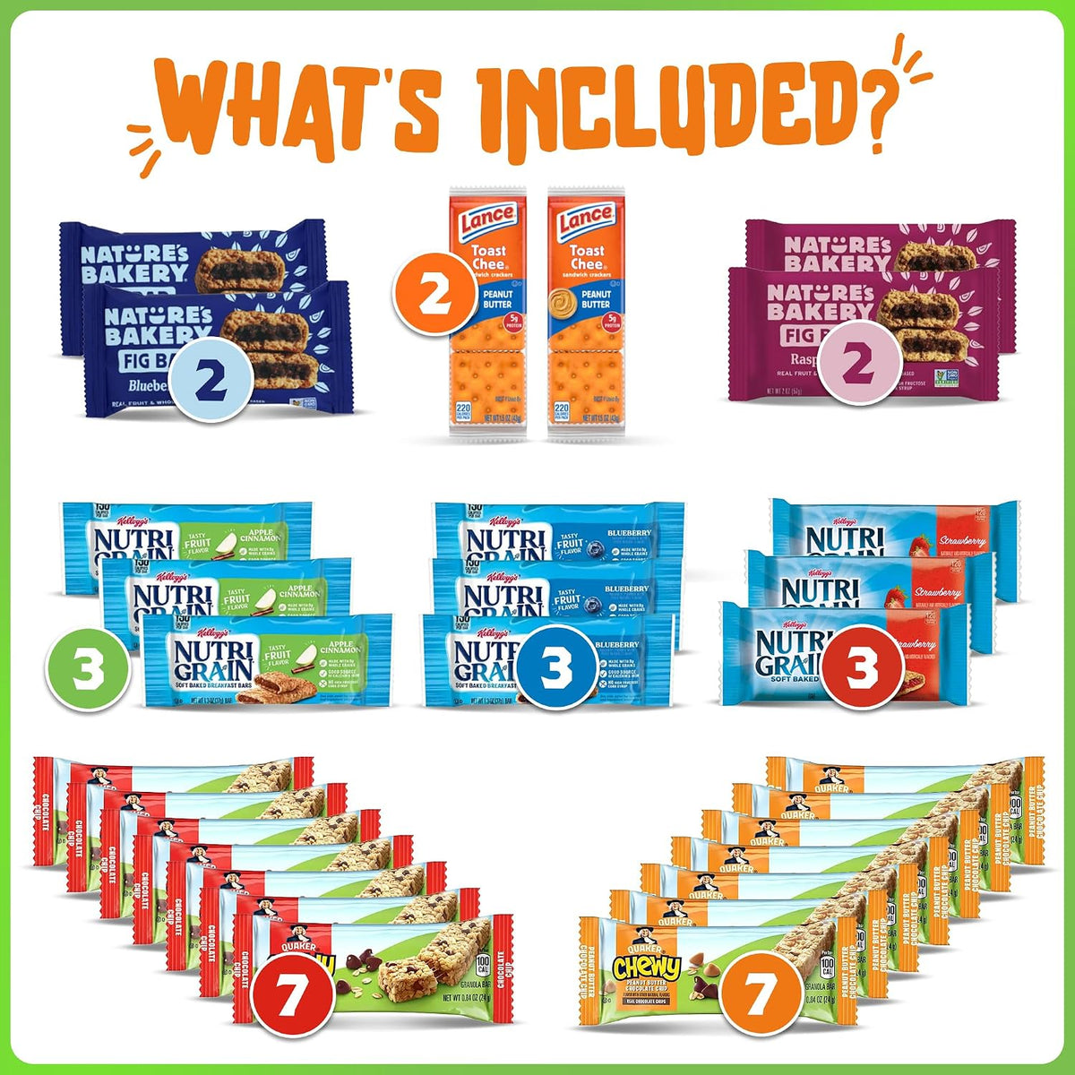 individually wrapped bars for portable, mess-free snacking