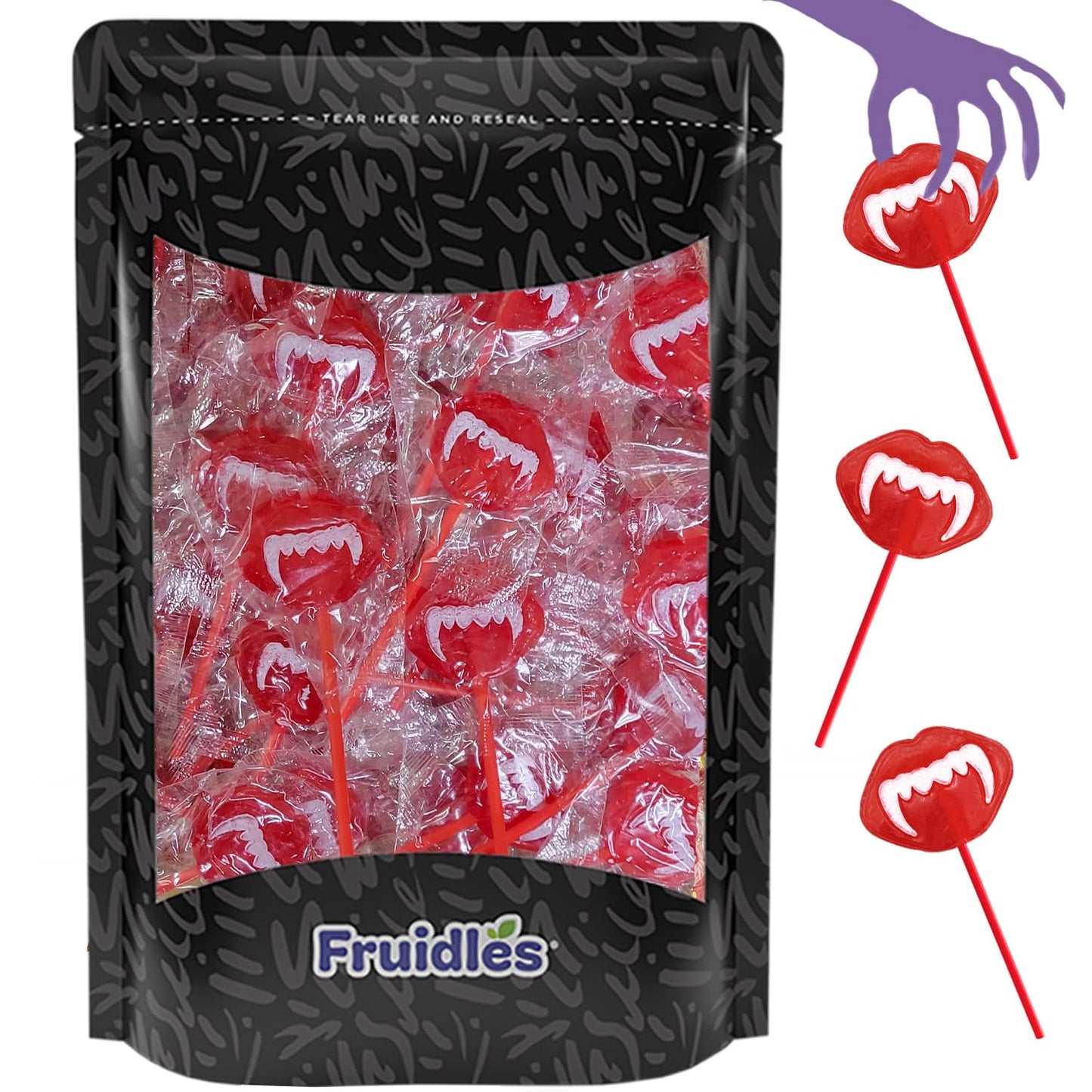 individually wrapped hard candy lollipops on sticks