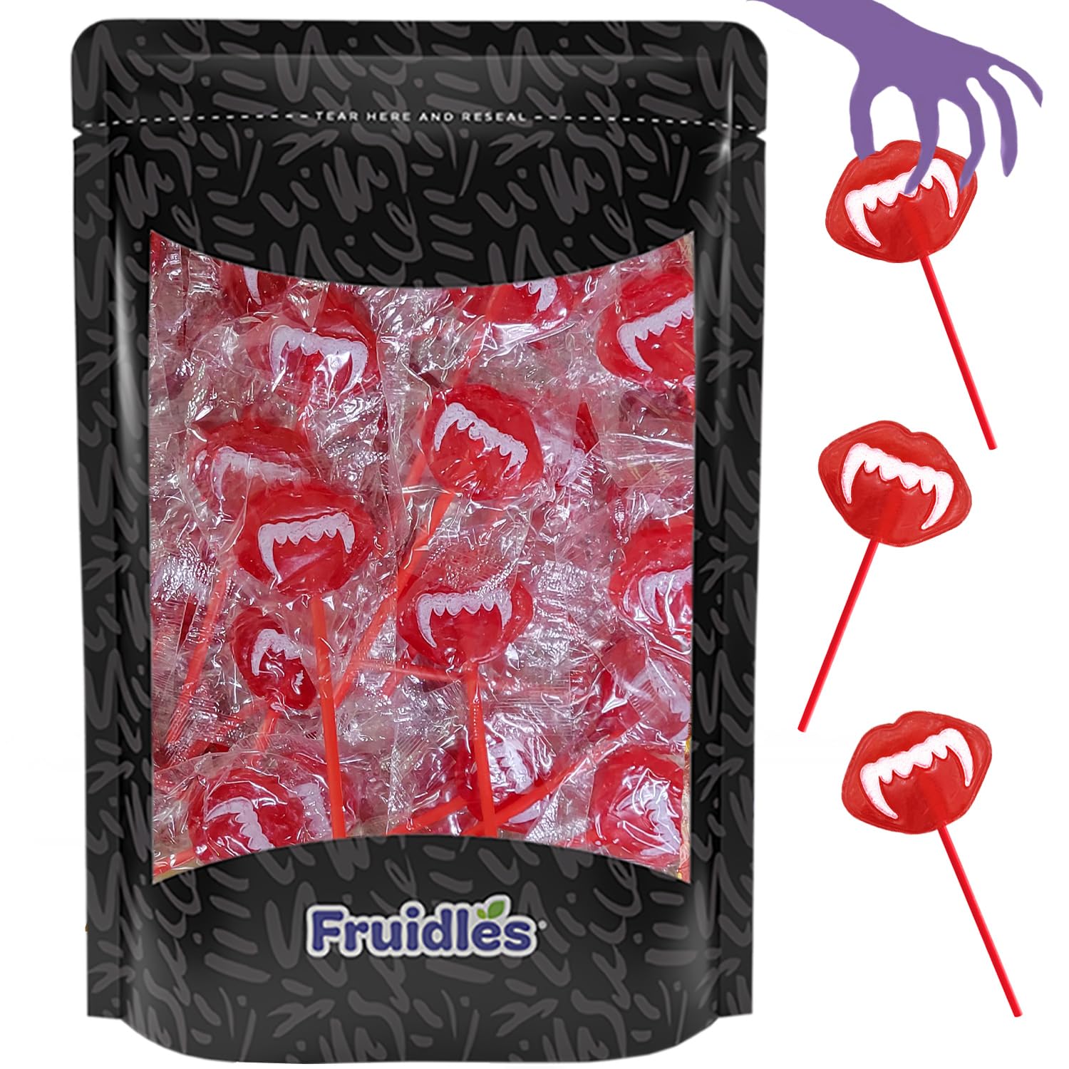 individually wrapped hard candy lollipops on sticks