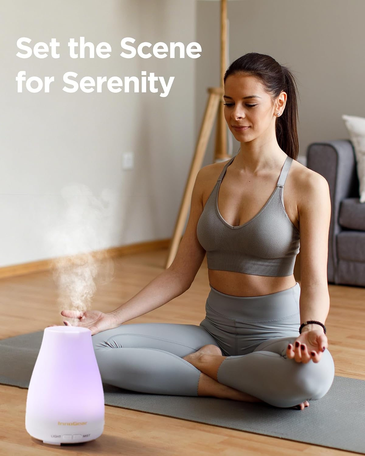 InnoGear Ultrasonic Diffuser – Uncluttered Space Companion, 7 Subtle Color Choices for Any Palette