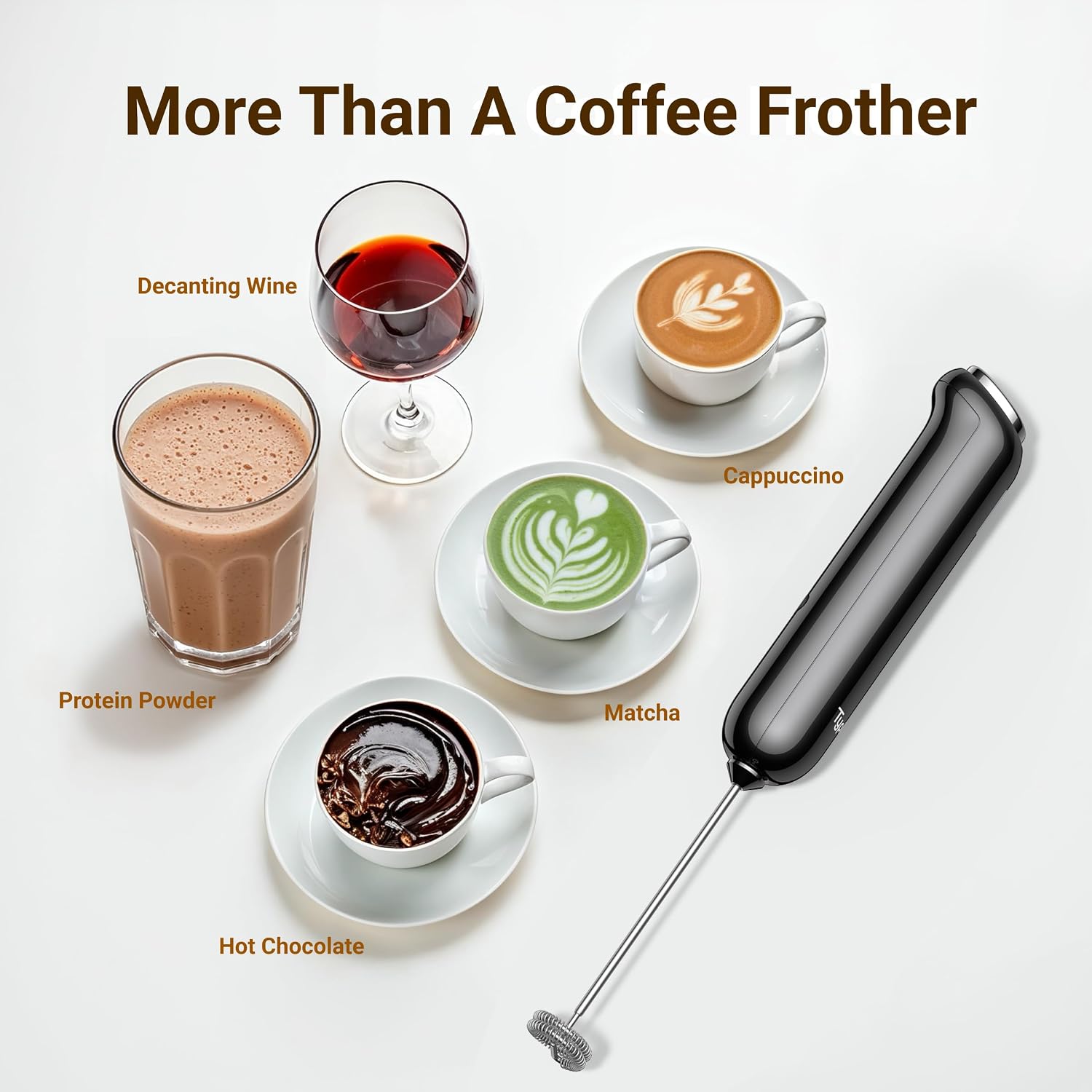 InstaWhisk Milk Frother – Break Room Upgrade for Busy Professionals, Fast Recharge and Splash-Free Mixing