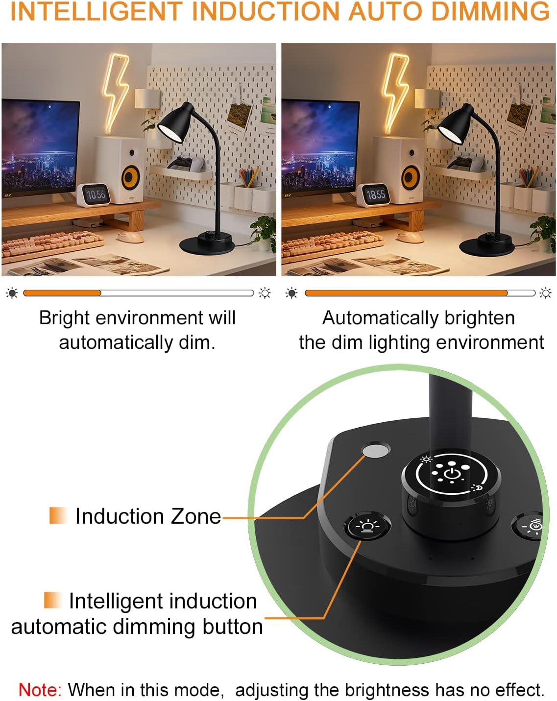 integrated 5v/2a usb charging port on the base that works whether the lamp is on or off