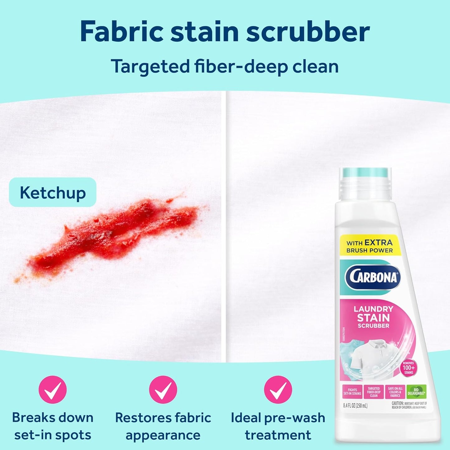 integrated brush-top applicator for direct scrubbing into fibers