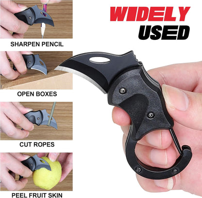 integrated keychain for attachment to keys, a belt, a pocket, or a backpack