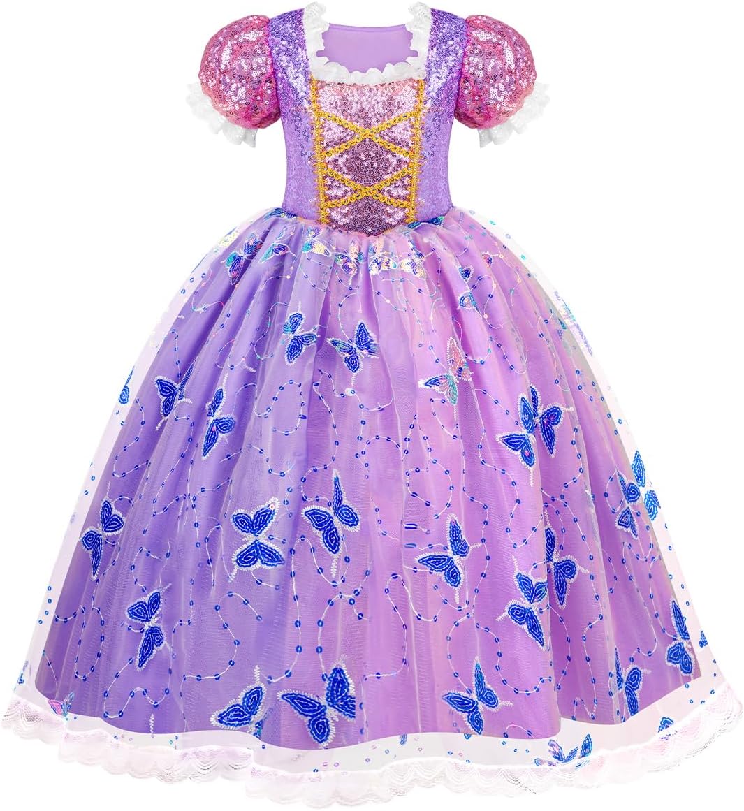 Meland Light Up Princess Dress for Girls Ages 3-10 – Christmas and Holiday Princess Gift Set for Granddaughters and Daughters