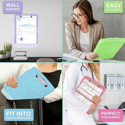 integrated paper storage compartment holding 200+ letter-sized documents (twice standard capacity)