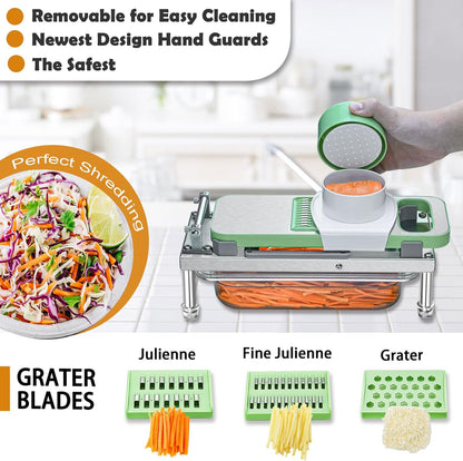 integrated safety hand guard that fully encloses small food items