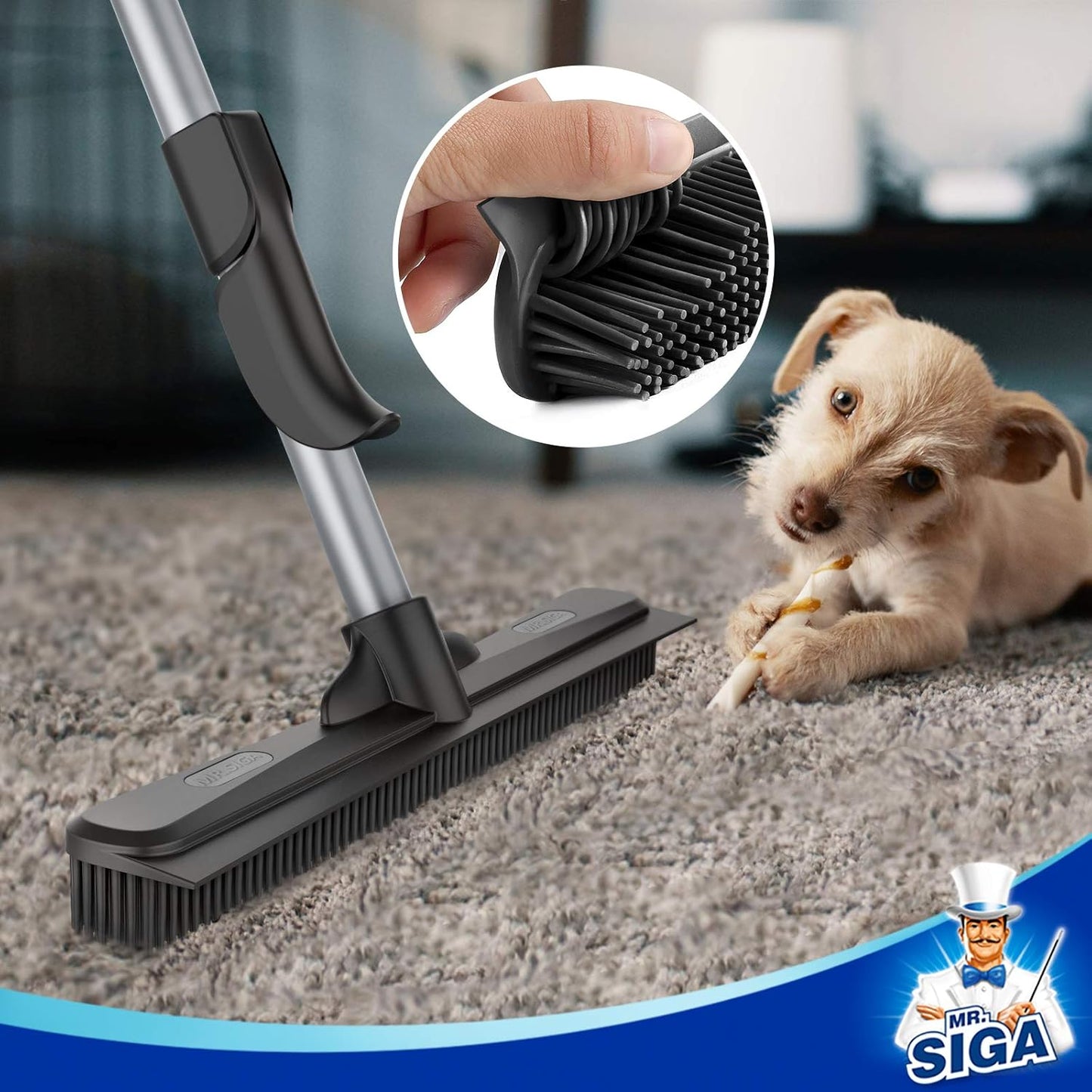 integrated squeegee edge for liquid spill control on tile and hard surfaces