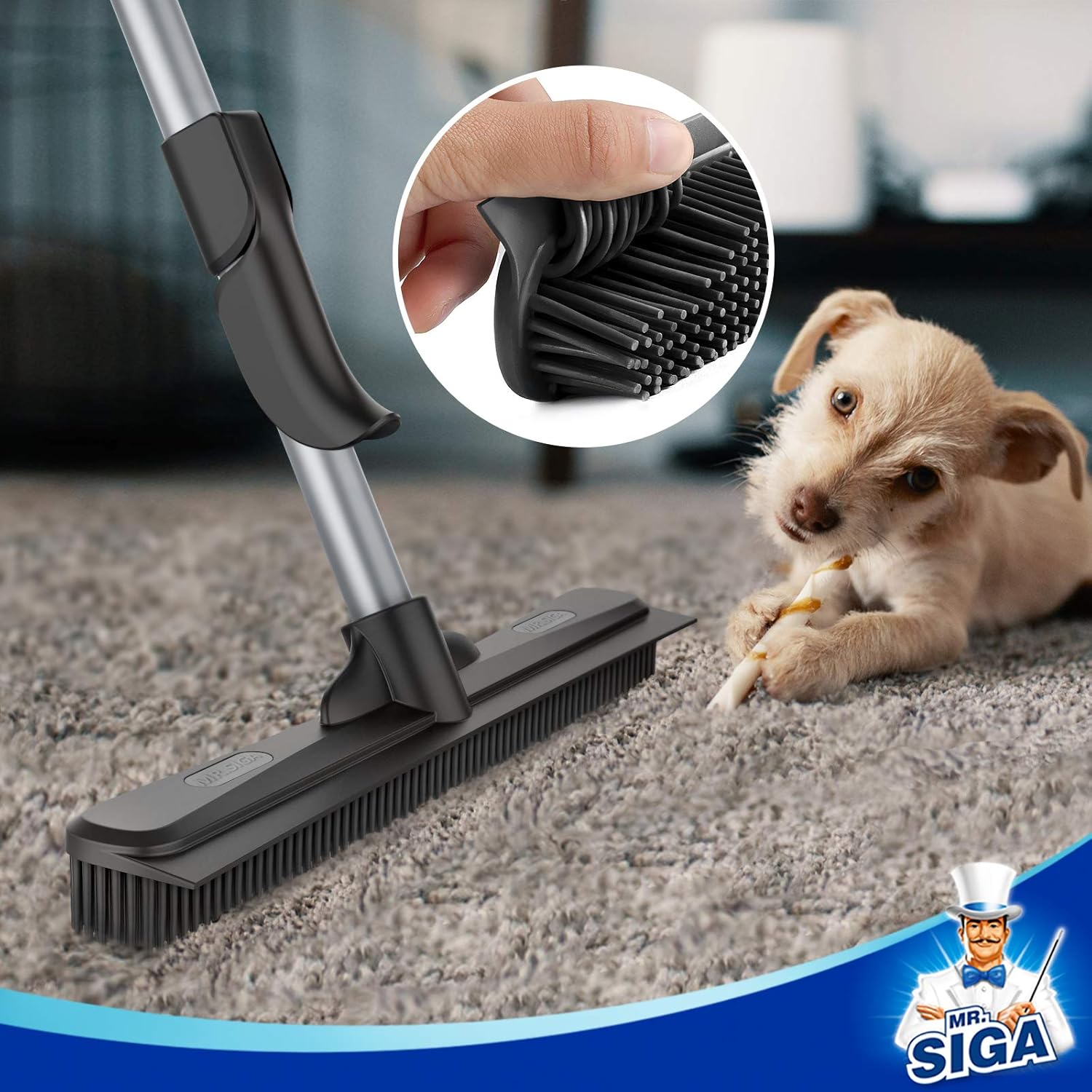 integrated squeegee edge for liquid spill control on tile and hard surfaces