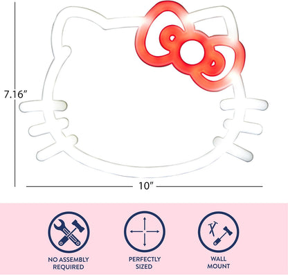 integrated white led illumination with accent colors such as hello kitty's iconic red bow