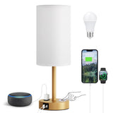 LampLibrary Modern Nightstand Lamp – 3-Way Dimmable Table Lamp for Small Apartments