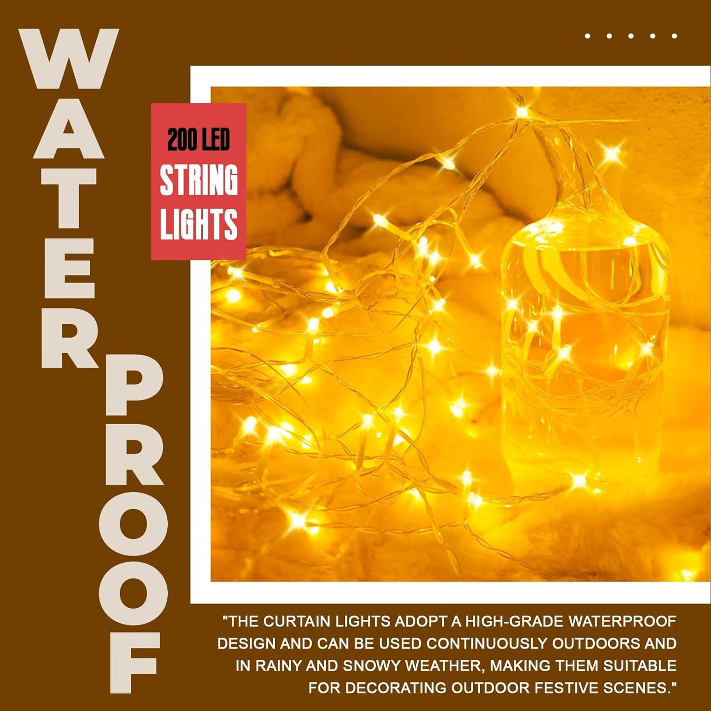 ip-rated waterproof construction for indoor and outdoor use