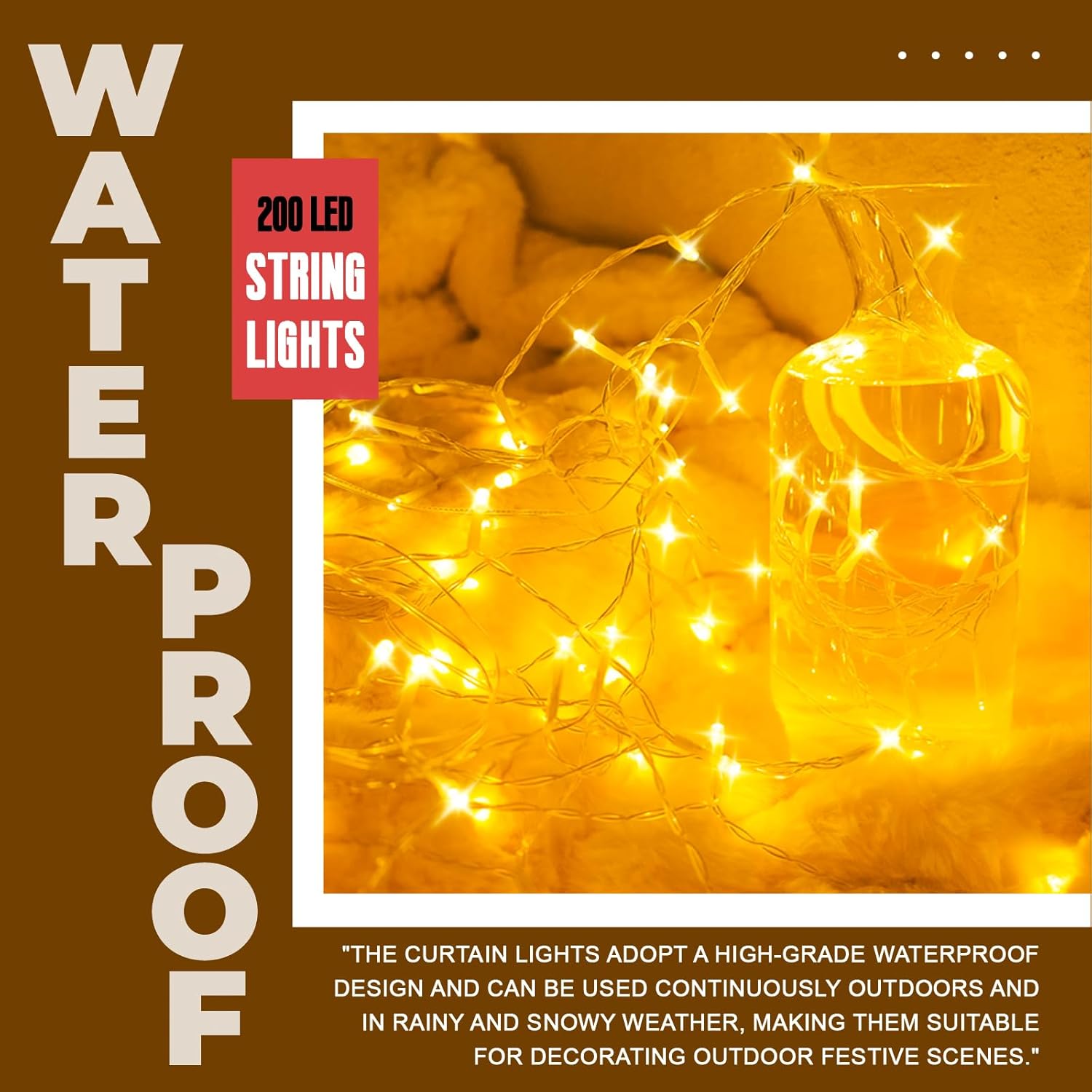 ip-rated waterproof construction for indoor and outdoor use