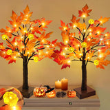 TURNMEON Flameless Fall Maple Tree – Smoke-Free Decor Safe Around Kids and Pets