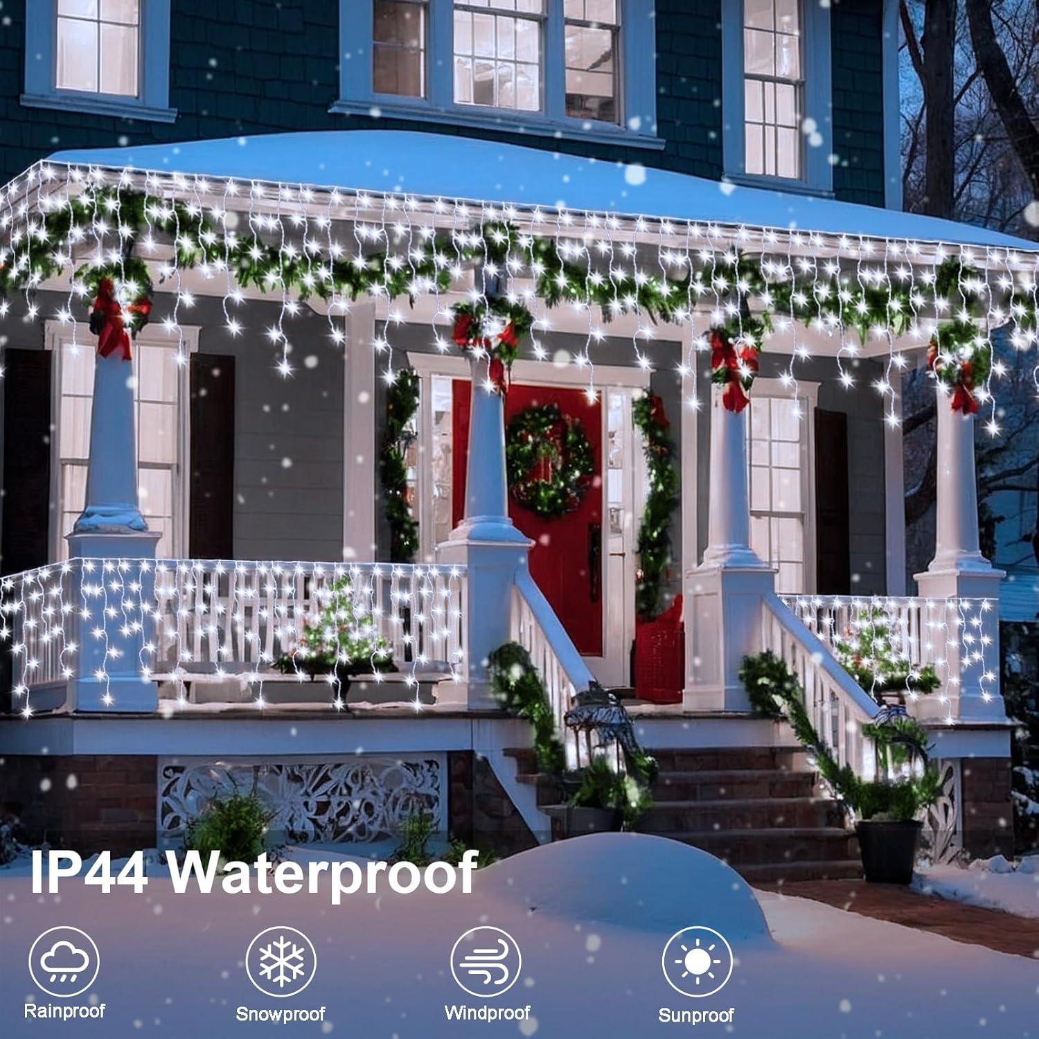 ip44 ingress protection rated for rain and snow outdoor use